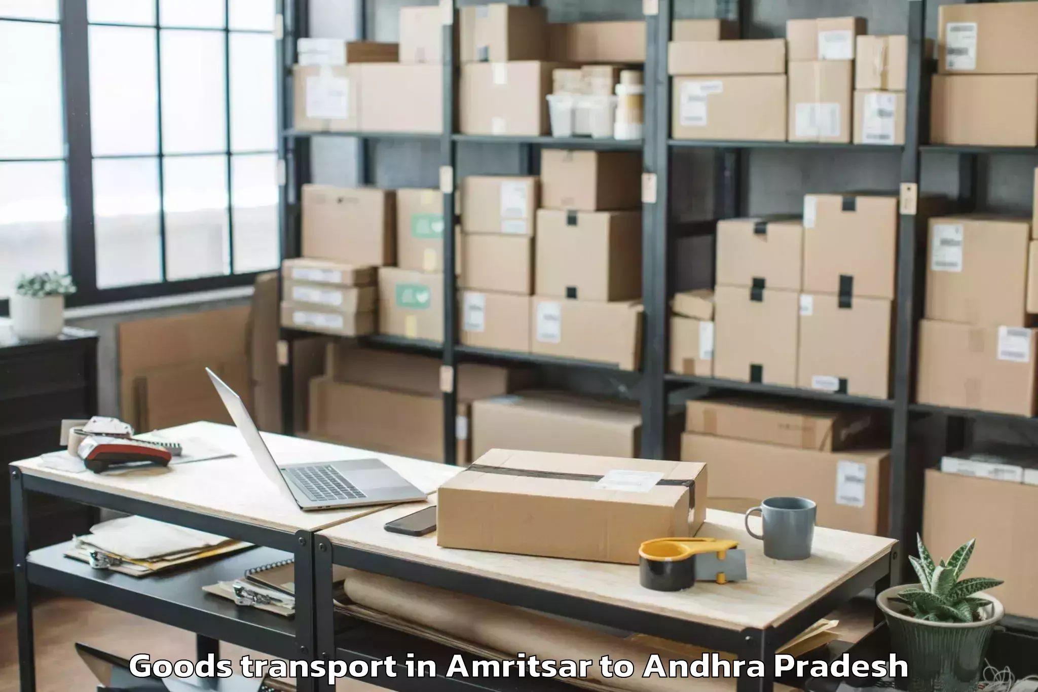 Book Amritsar to Hanumathunipadu Goods Transport Online